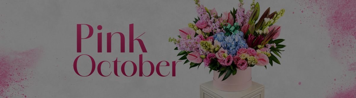 Pink October Flowers for Breast Cancer Awareness