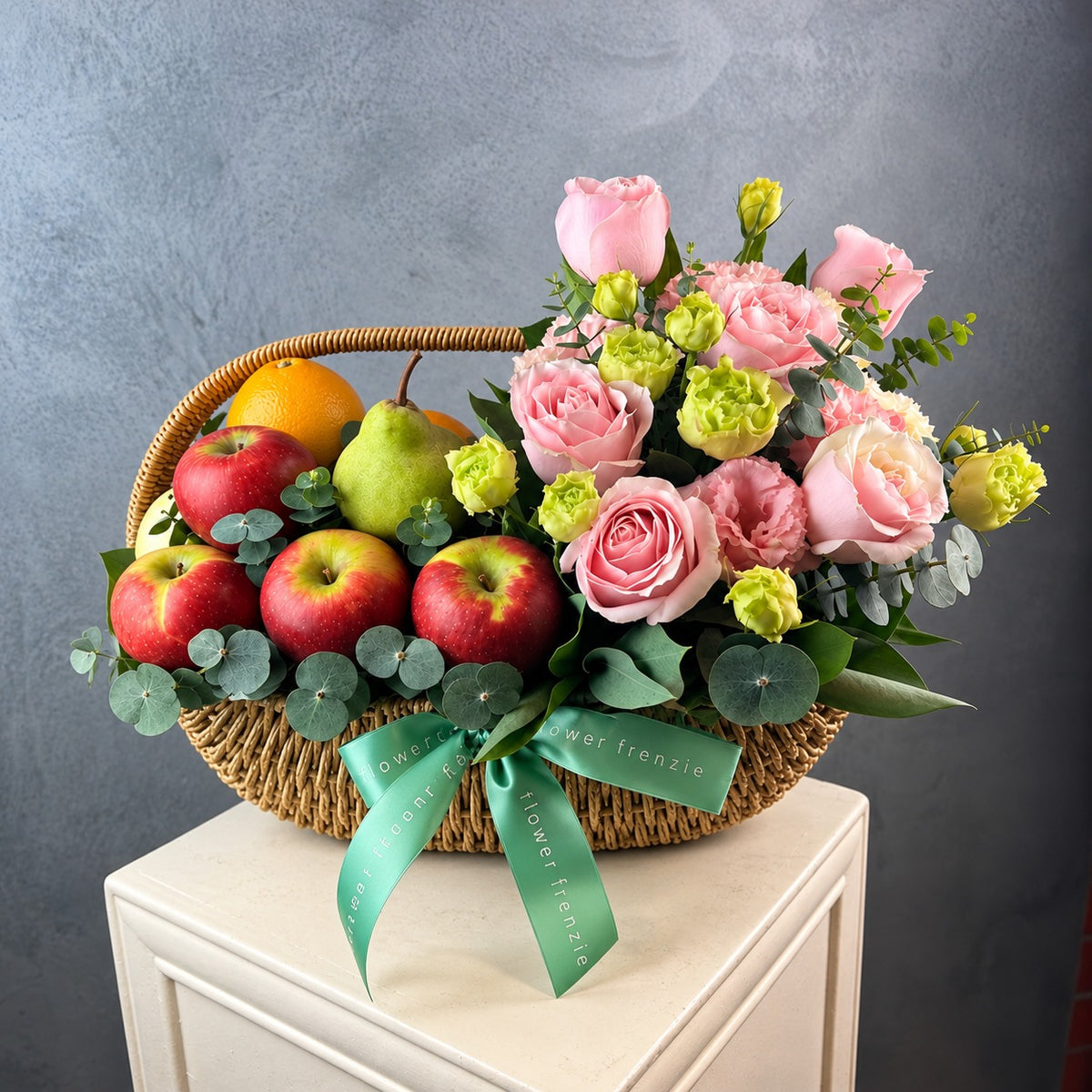 Cecilia Flowers and Fruit Basket