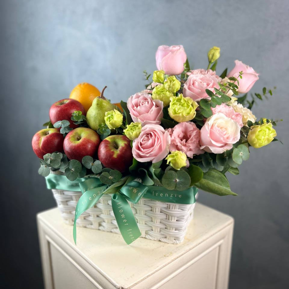 Cecilia Flowers and Fruit Basket