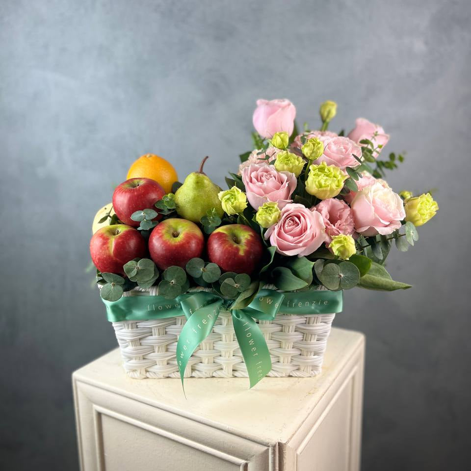 Cecilia Flowers and Fruit Basket
