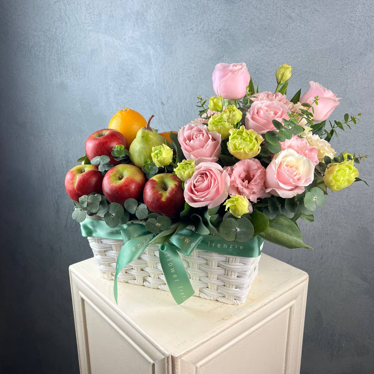 Cecilia Flowers and Fruit Basket