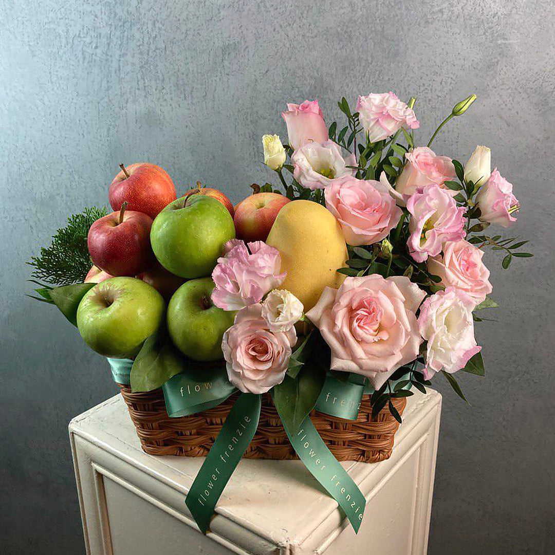 Cecilia Flowers and Fruit Basket