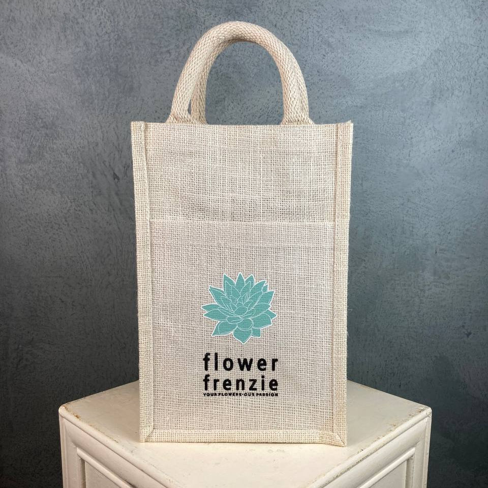 Flower Frenzie Jute Bag