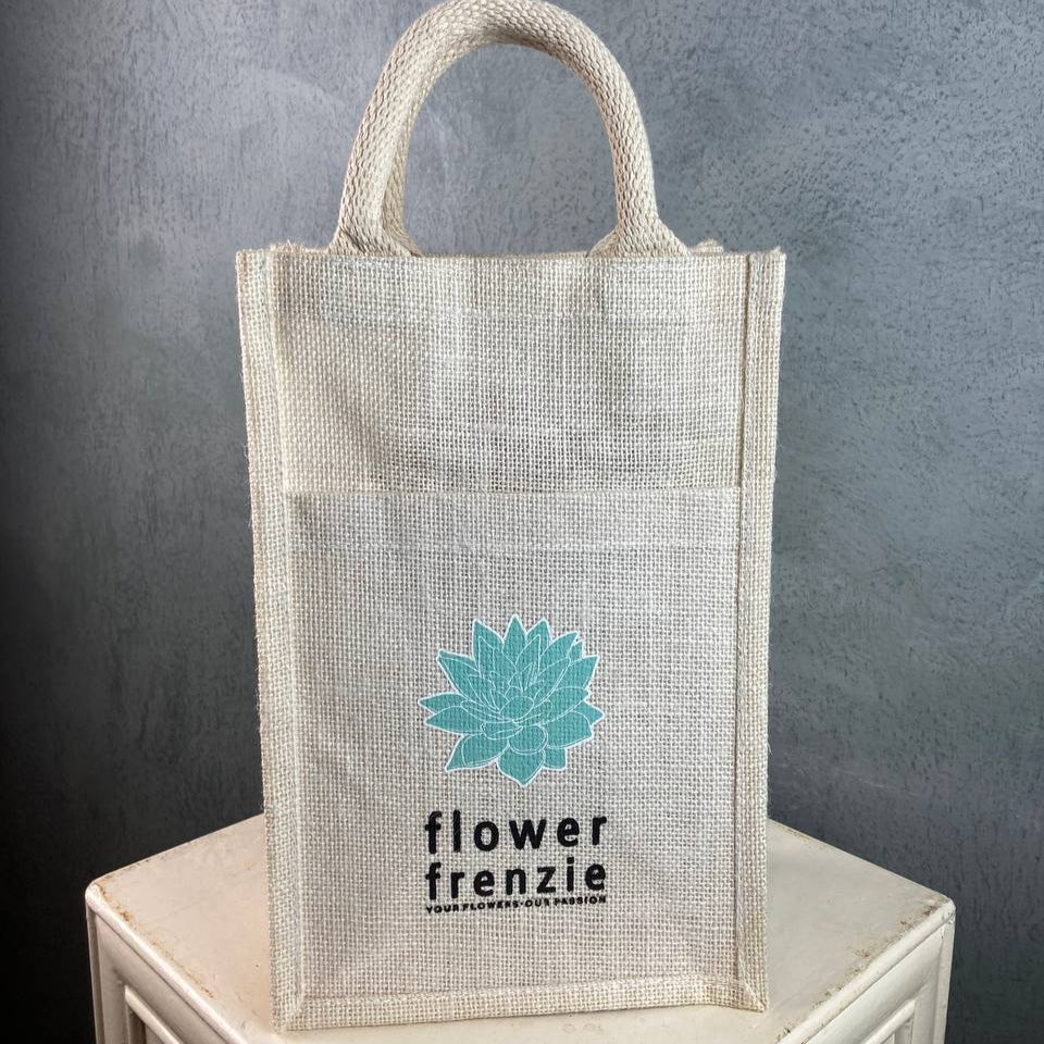 Flower Frenzie Jute Bag