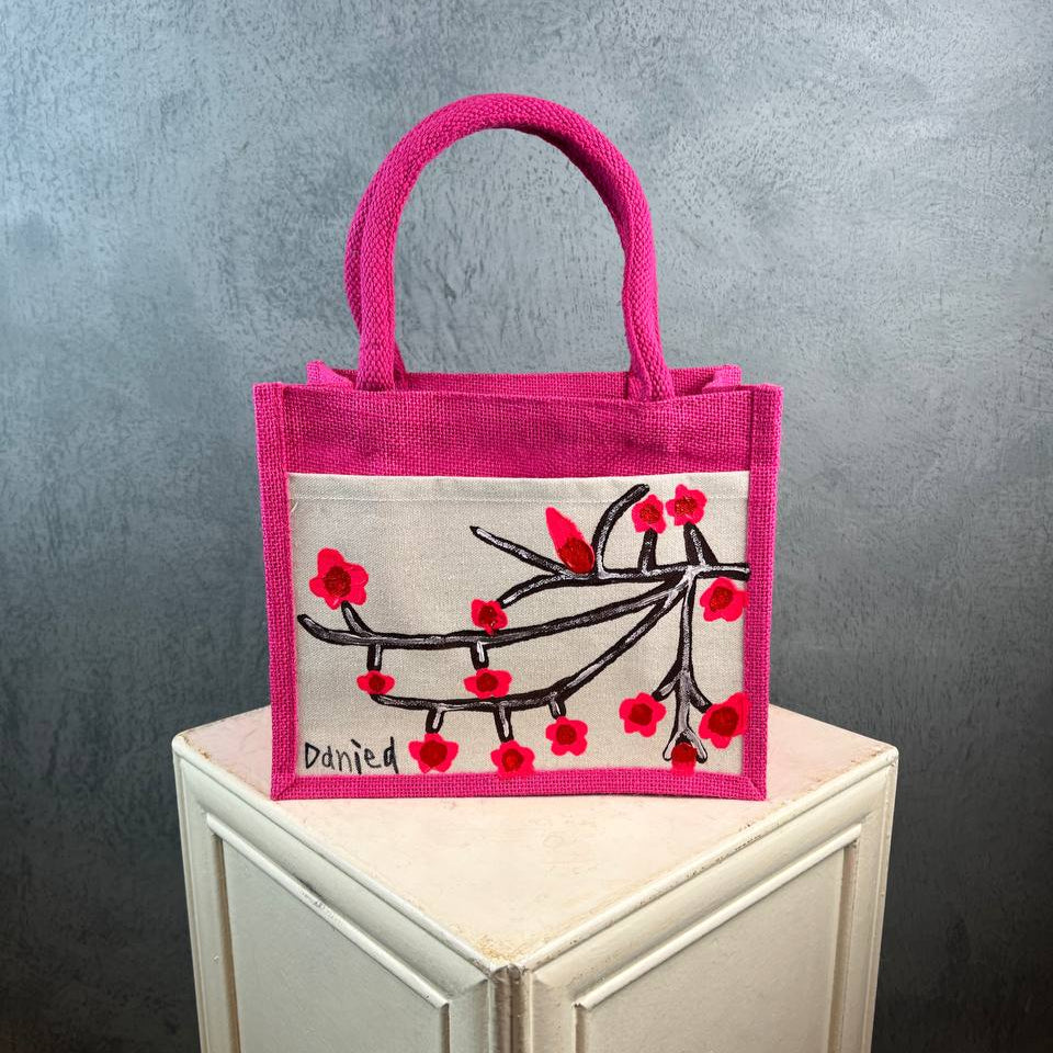 Daniea's Hand-Painted Jute Bag