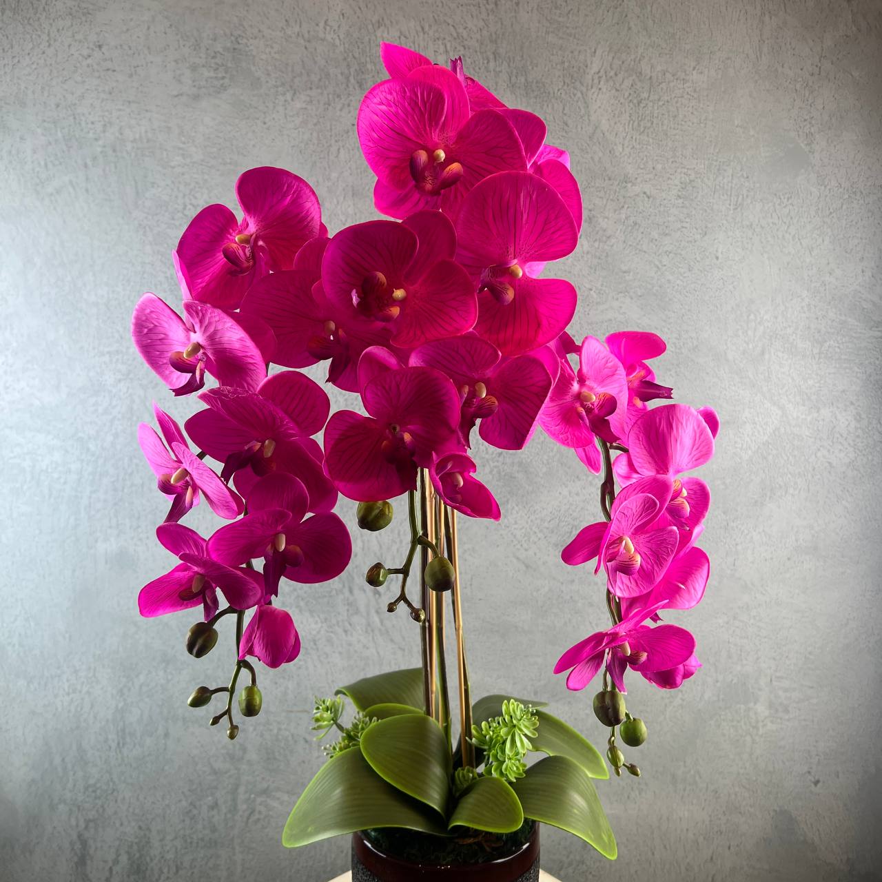 3 Stalks Artificial Potted Phalaenopsis (Pink)
