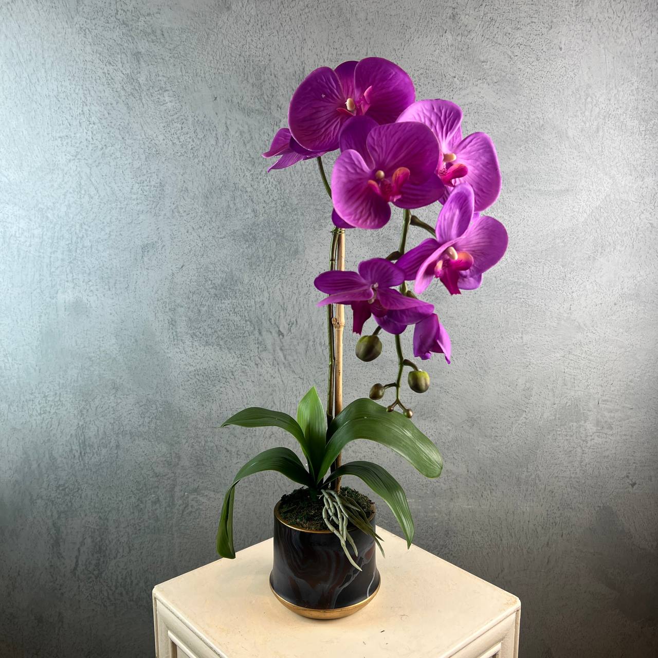 Single Stalk Artificial Potted Phalaenopsis