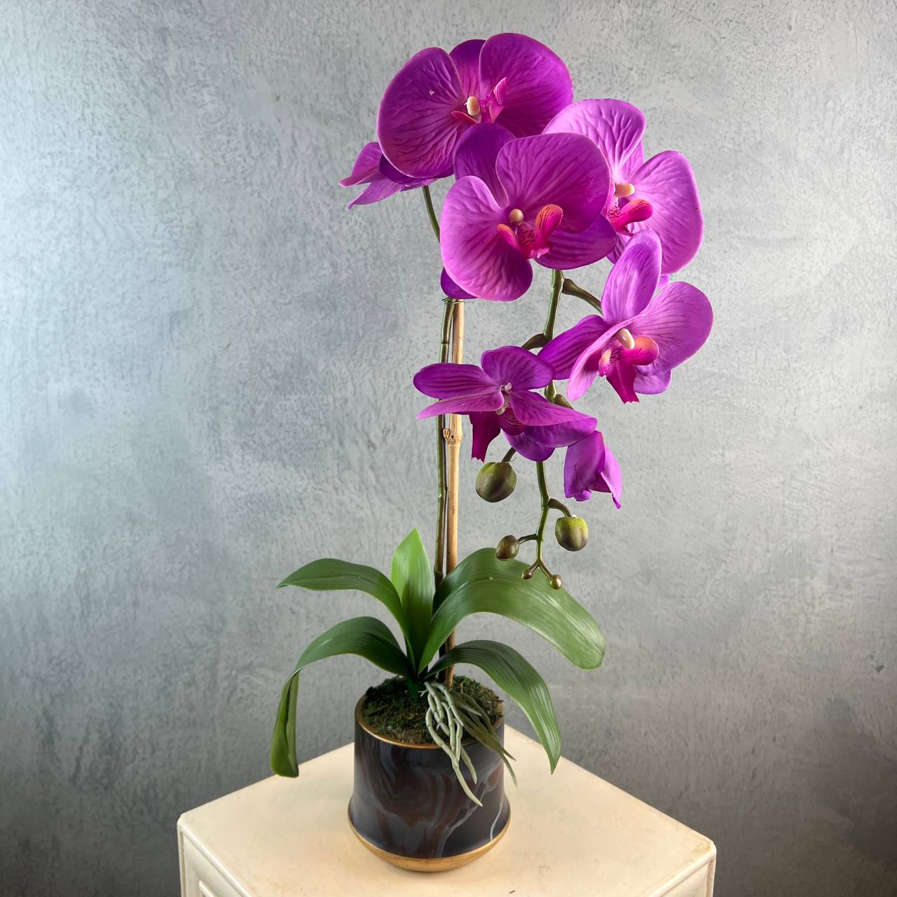 Single Stalk Artificial Potted Phalaenopsis