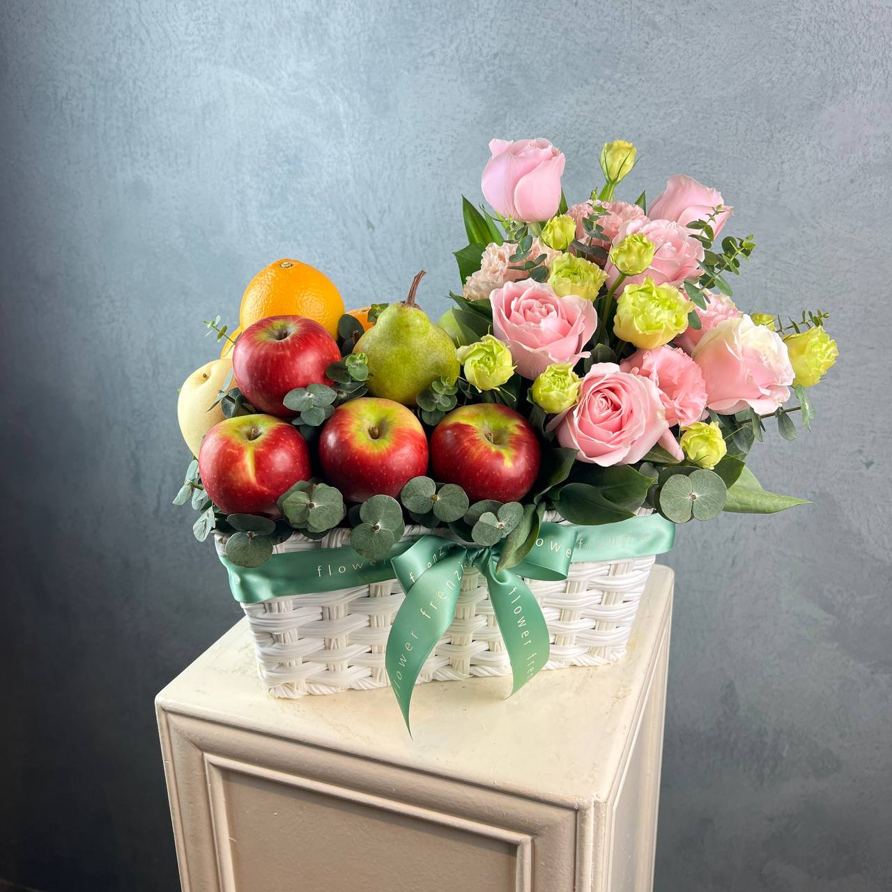 Cecilia Flowers and Fruit Basket