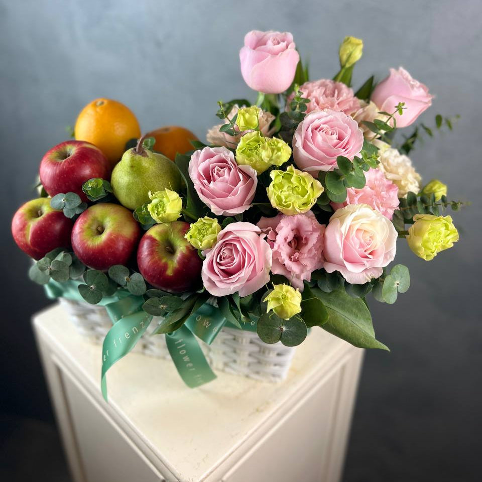 Cecilia Flowers and Fruit Basket