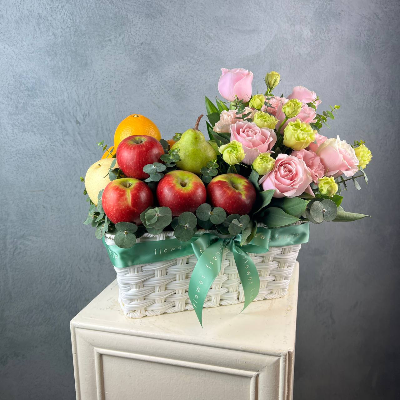 Cecilia Flowers and Fruit Basket