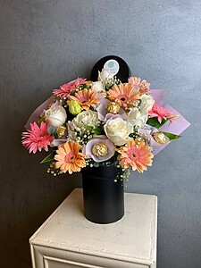 Gerberas and Roses with Chocs