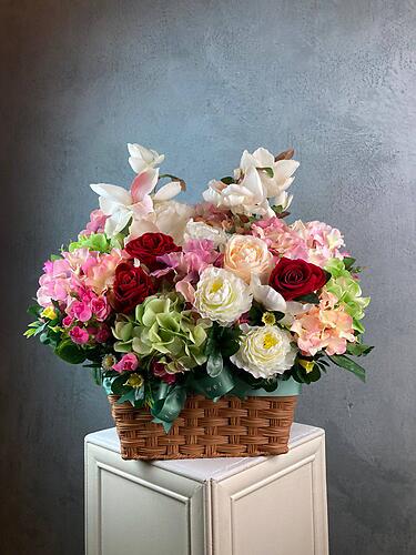 Artificial Floral Basket (Pre-Order)
